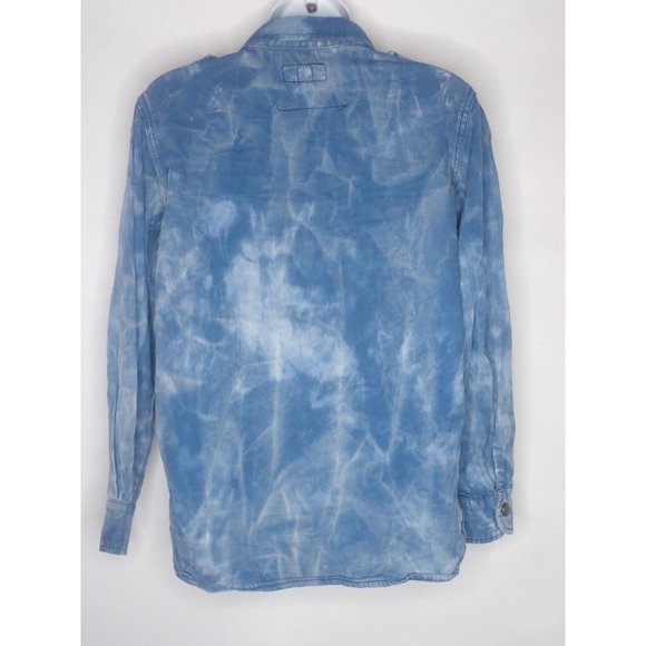 Current/Elliott The Perfect Shirt Blue Exposed Cotton Denim‎ Women's SZ 1 SM - Picture 4 of 5